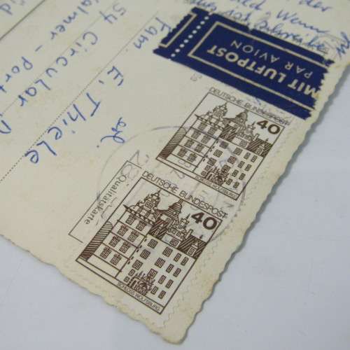 Lot of 100 vintage post cards with stamps - from all over the world