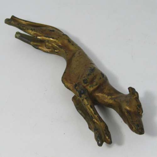 Greyhound hood ornament 1930`s Lincoln - back legs broken