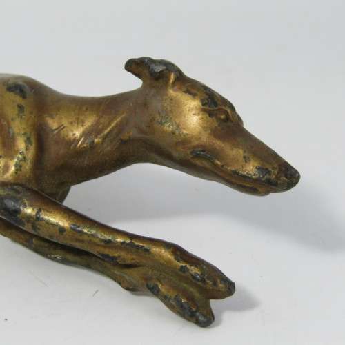 Greyhound hood ornament 1930`s Lincoln - back legs broken