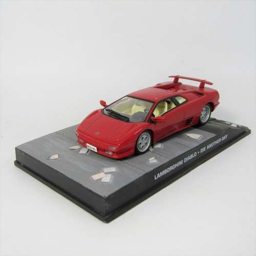James Bond 007 Lamborghini Diablo die-cast model car - Die Another Day - foggy case lid