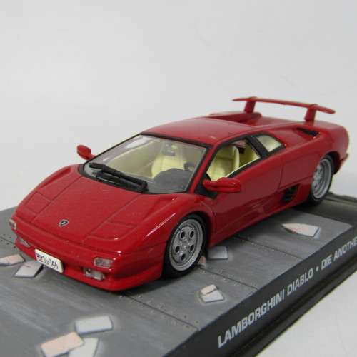 James Bond 007 Lamborghini Diablo die-cast model car - Die Another Day - foggy case lid