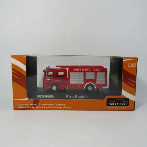 Automaxx Scania Fire Engine die-cast model in box - scale 1/72