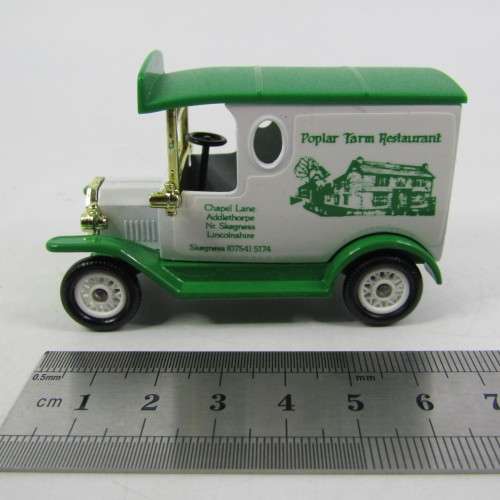 Lledo 1920 Ford Model T van - Poplar Farm Restaurant promotional model car in box