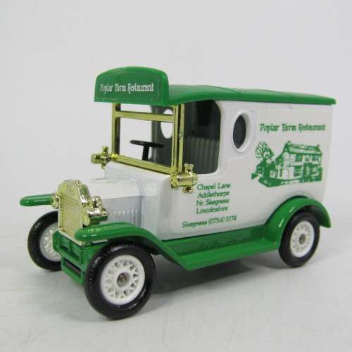 Lledo 1920 Ford Model T van - Poplar Farm Restaurant promotional model car in box