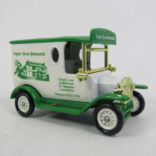 Lledo 1920 Ford Model T van - Poplar Farm Restaurant promotional model car in box
