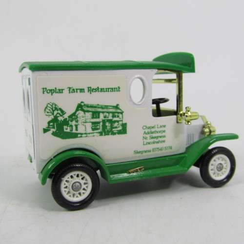 Lledo 1920 Ford Model T van - Poplar Farm Restaurant promotional model car in box