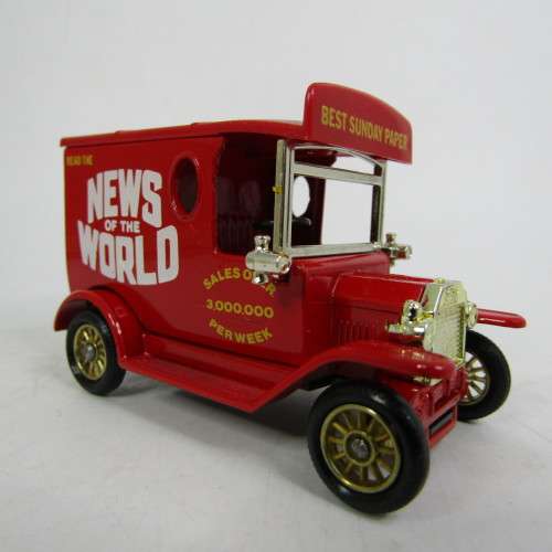 Lledo 1920 Ford Model T van - News of the World promotional model car in box