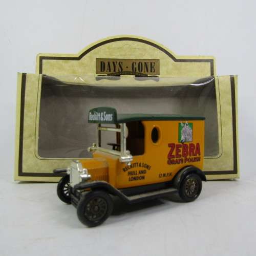 Lledo Days Gone 1920 Ford Model T van - Zebra Grate Polish promotional model car in box