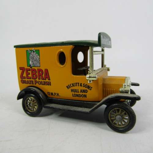 Lledo Days Gone 1920 Ford Model T van - Zebra Grate Polish promotional model car in box