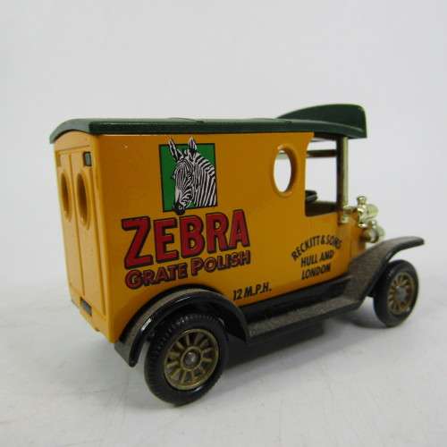 Lledo Days Gone 1920 Ford Model T van - Zebra Grate Polish promotional model car in box