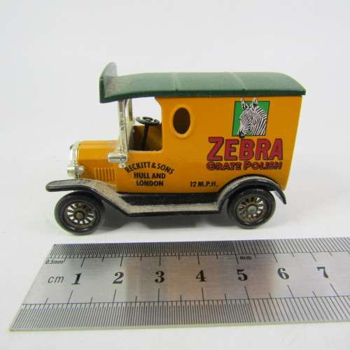 Lledo Days Gone 1920 Ford Model T van - Zebra Grate Polish promotional model car in box