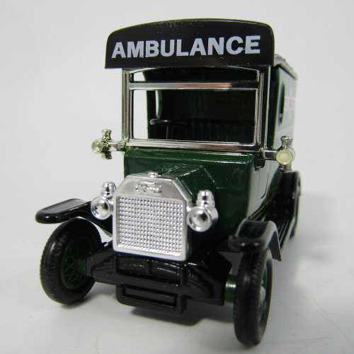 Lledo 1920 Ford Model T van - Home Ambulance Service, sponsor a cot promotional model car in box