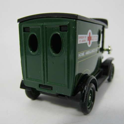 Lledo 1920 Ford Model T van - Home Ambulance Service, sponsor a cot promotional model car in box