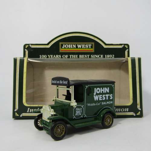 Lledo 1920 Ford Model T van - John West`s Salmon promotional model car in box