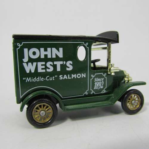 Lledo 1920 Ford Model T van - John West`s Salmon promotional model car in box