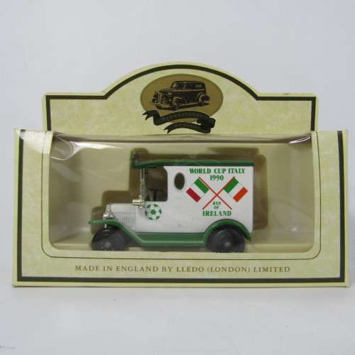 Lledo 1920 Ford Model T van - 1990Soccer World Cup Italy/Ireland promotional model car in box