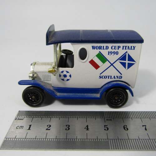 Lledo 1920 Ford Model T van - 1990 Soccer World Cup Italy/Scotland promotional model car in box