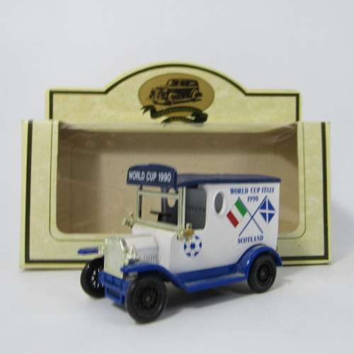 Lledo 1920 Ford Model T van - 1990 Soccer World Cup Italy/Scotland promotional model car in box