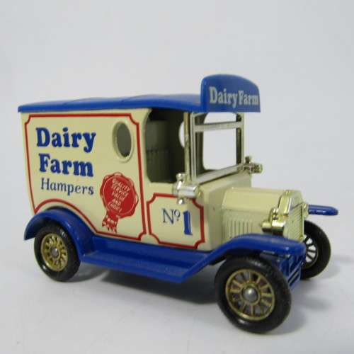 Lledo 1920 Ford Model T van - Dairy Farm Hampers promotional model car in box