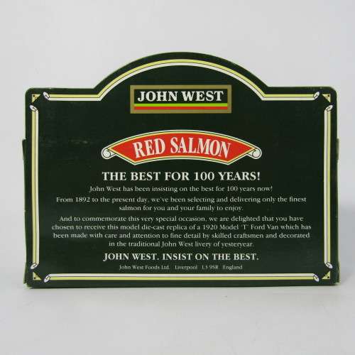 Lledo 1920 Ford Model T van - John West`s Salmon promotional model car in box