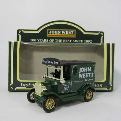 Lledo 1920 Ford Model T van - John West`s Salmon promotional model car in box