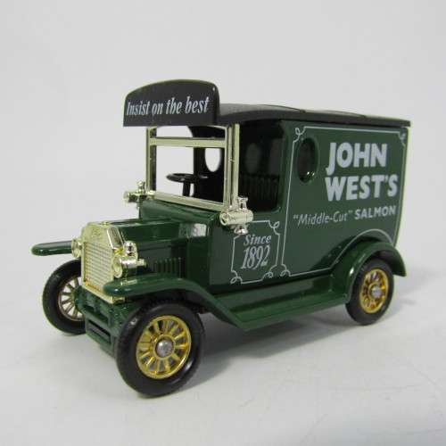 Lledo 1920 Ford Model T van - John West`s Salmon promotional model car in box