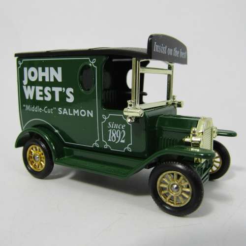 Lledo 1920 Ford Model T van - John West`s Salmon promotional model car in box