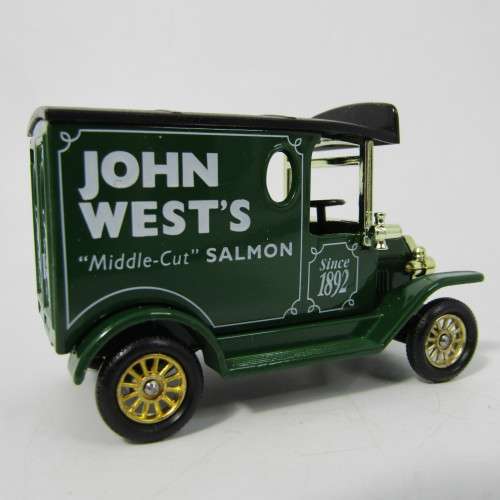 Lledo 1920 Ford Model T van - John West`s Salmon promotional model car in box