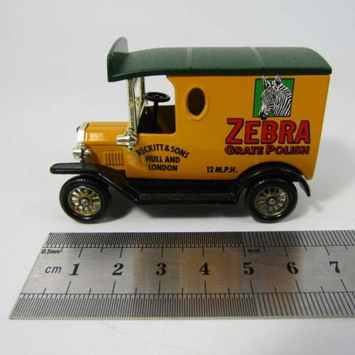 Lledo 1920 Ford Model T van - Zebra Grate Polish promotional model car in box