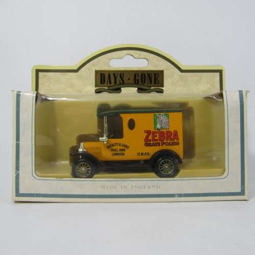 Lledo 1920 Ford Model T van - Zebra Grate Polish promotional model car in box