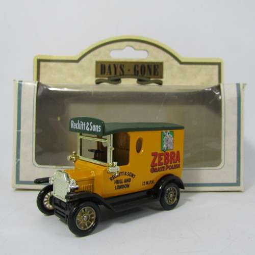 Lledo 1920 Ford Model T van - Zebra Grate Polish promotional model car in box