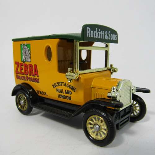 Lledo 1920 Ford Model T van - Zebra Grate Polish promotional model car in box