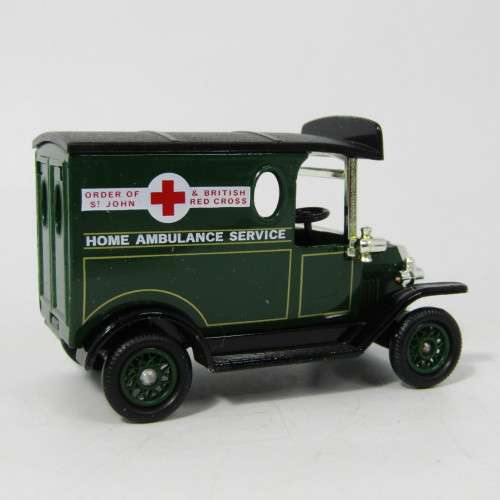 Lledo 1920 Ford Model T van - Home Ambulance service Sponsor a Cot model car in box