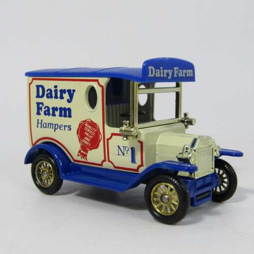 Lledo 1920 Ford Model T van - Dairy Farm Hampers model car in box