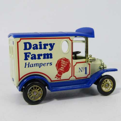 Lledo 1920 Ford Model T van - Dairy Farm Hampers model car in box