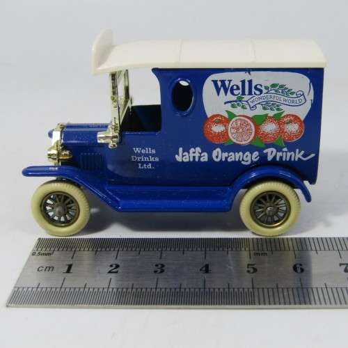 Lledo 1920 Ford Model T van - Wells Drinks Ltd. promotional model car in box