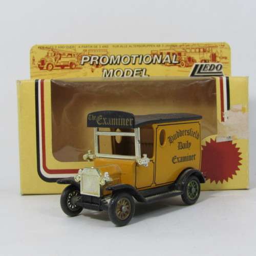 Lledo 1920 Ford Model T van - Huddersfield Daily Examiner promotional model car in box