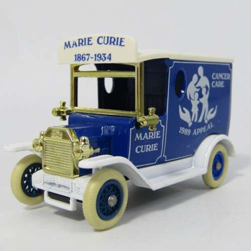 Lledo 1920 Ford Model T van - Marie Curie 1867-1934 promotional model car in box