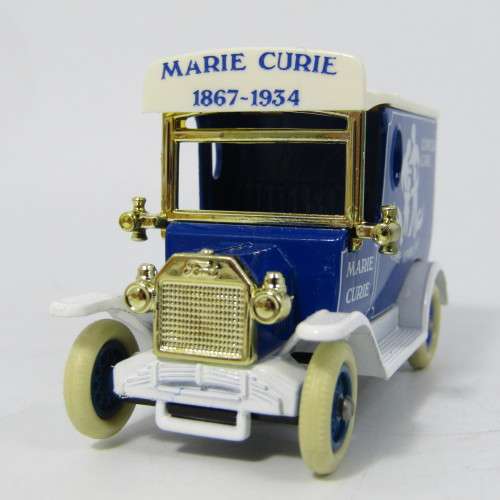 Lledo 1920 Ford Model T van - Marie Curie 1867-1934 promotional model car in box