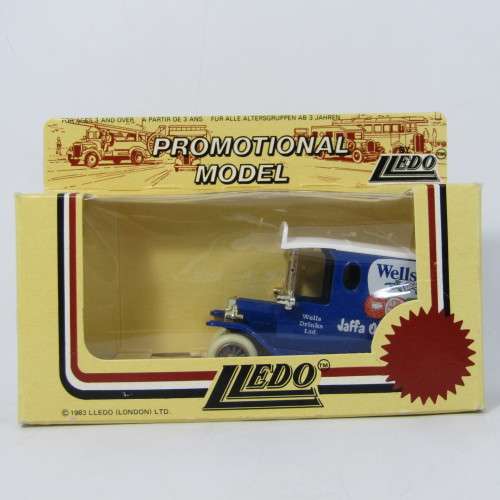 Lledo 1920 Ford Model T van - Wells Drinks Ltd. promotional model car in box