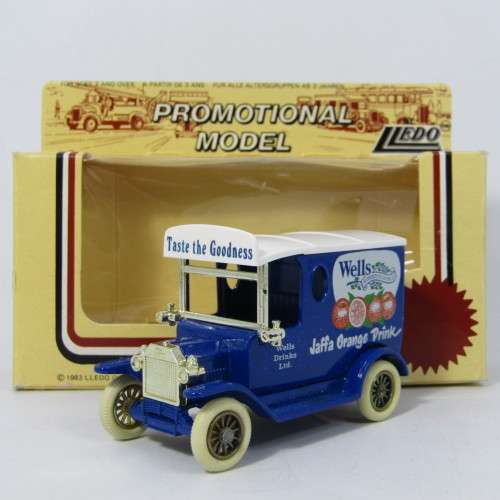 Lledo 1920 Ford Model T van - Wells Drinks Ltd. promotional model car in box