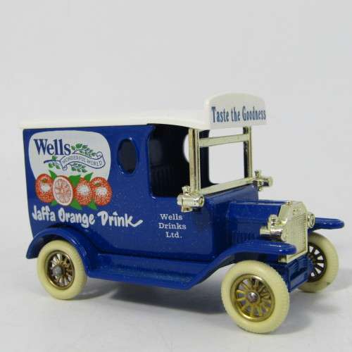Lledo 1920 Ford Model T van - Wells Drinks Ltd. promotional model car in box
