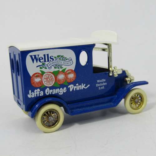 Lledo 1920 Ford Model T van - Wells Drinks Ltd. promotional model car in box