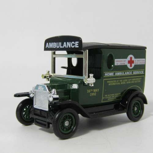 Lledo 1920 Ford Model T van - Home Ambulance Service, Sponsor a Cot model car in box