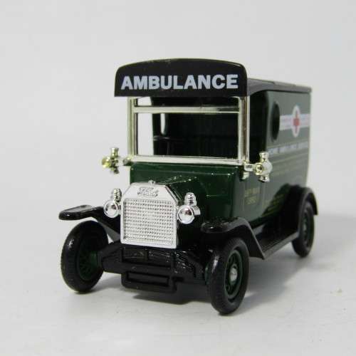 Lledo 1920 Ford Model T van - Home Ambulance Service, Sponsor a Cot model car in box