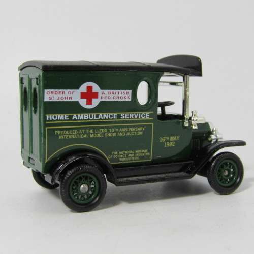 Lledo 1920 Ford Model T van - Home Ambulance Service, Sponsor a Cot model car in box