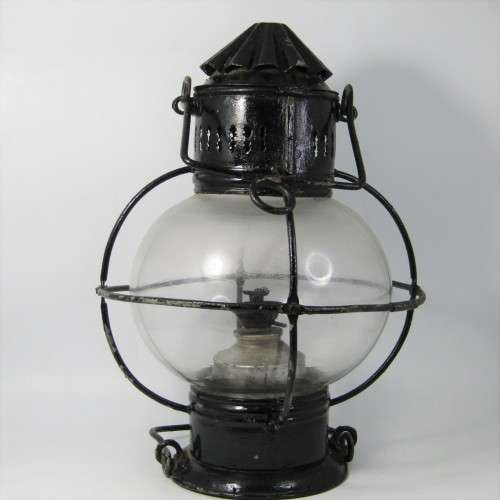 Antique Ships lantern with glass intact