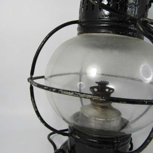 Antique Ships lantern with glass intact