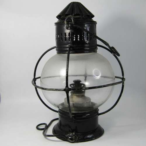 Antique Ships lantern with glass intact