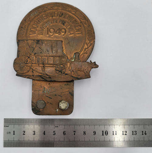 1949 Voortrekkermonument inauguration vehicle badge - (inwyding) Cymot
